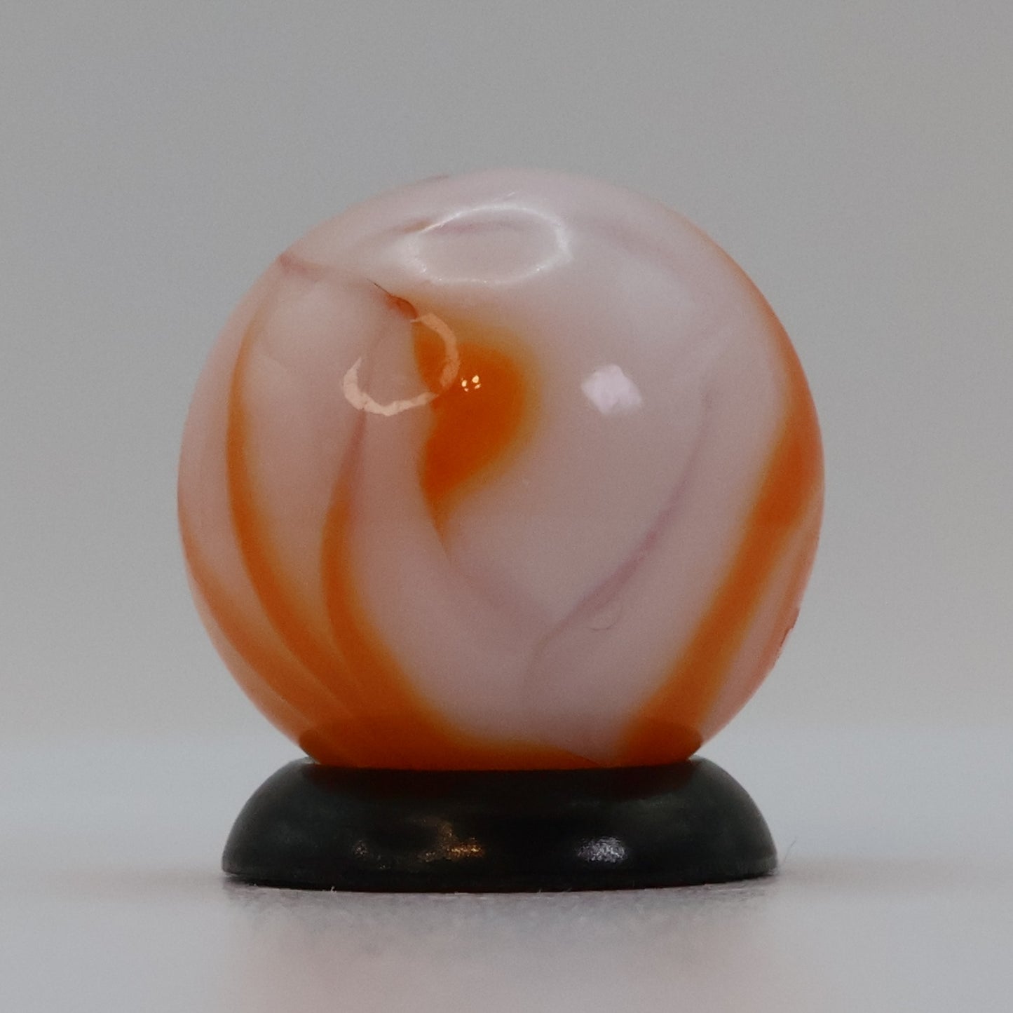 5/8" Alley Agate? Swirl Marble, orange & white NM