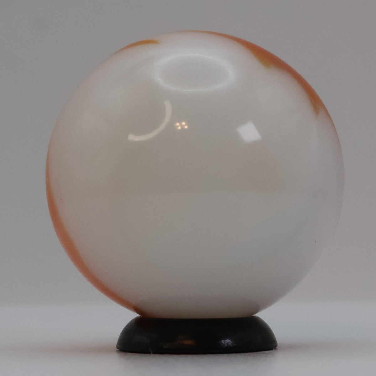 7/8" Vintage Swirl Marble Shooter Orange & White NM++