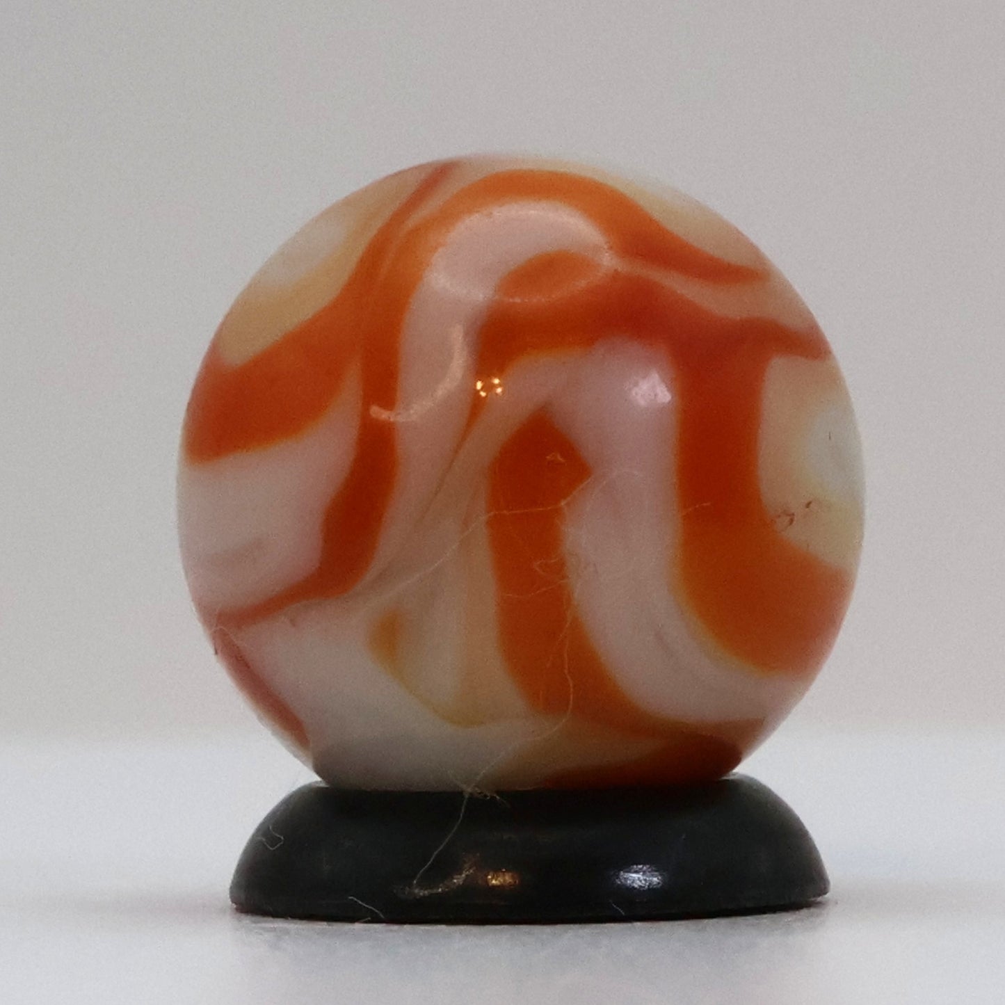 5/8" Swirl Marble Orange/ white/ tan M-