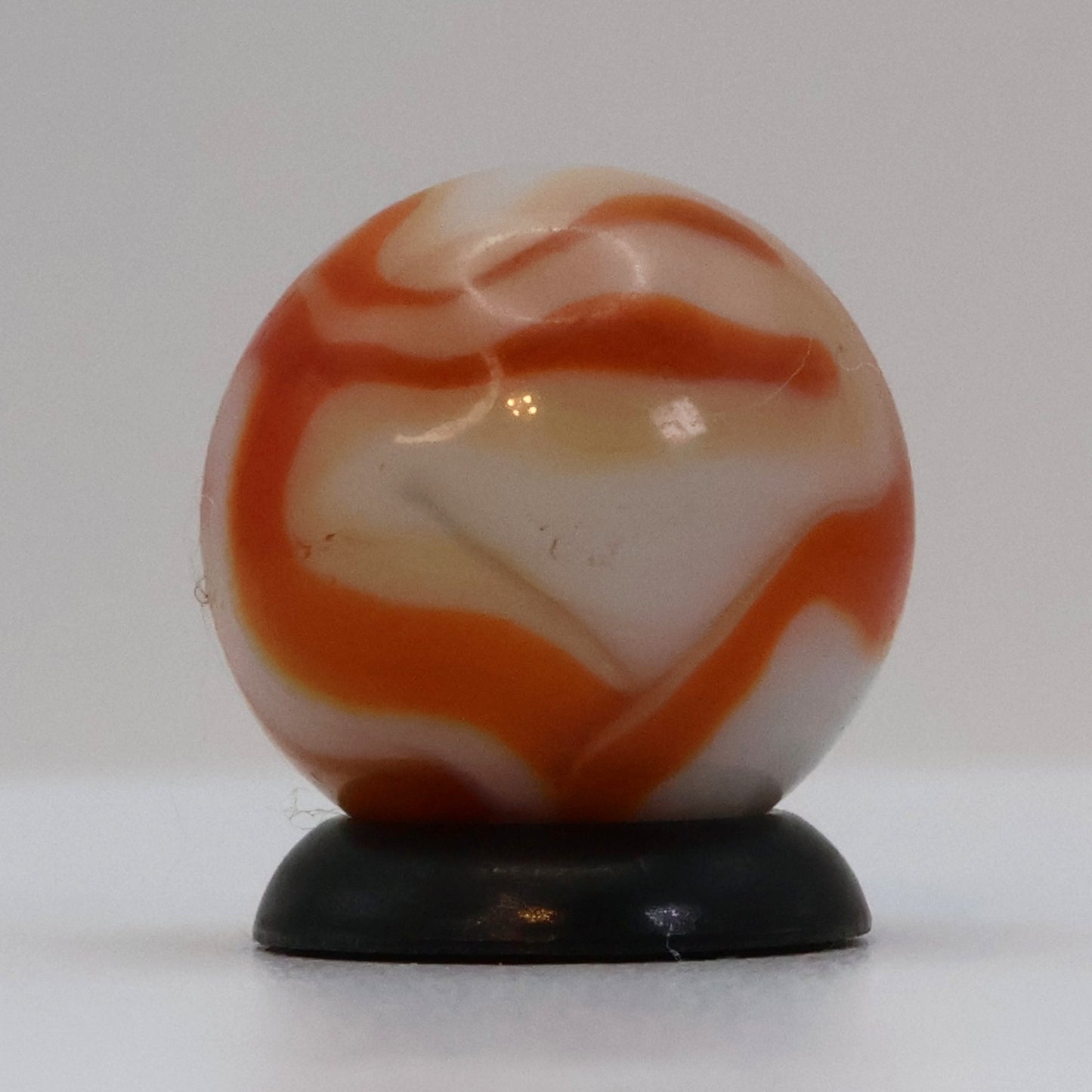 5/8" Swirl Marble Orange/ white/ tan M-
