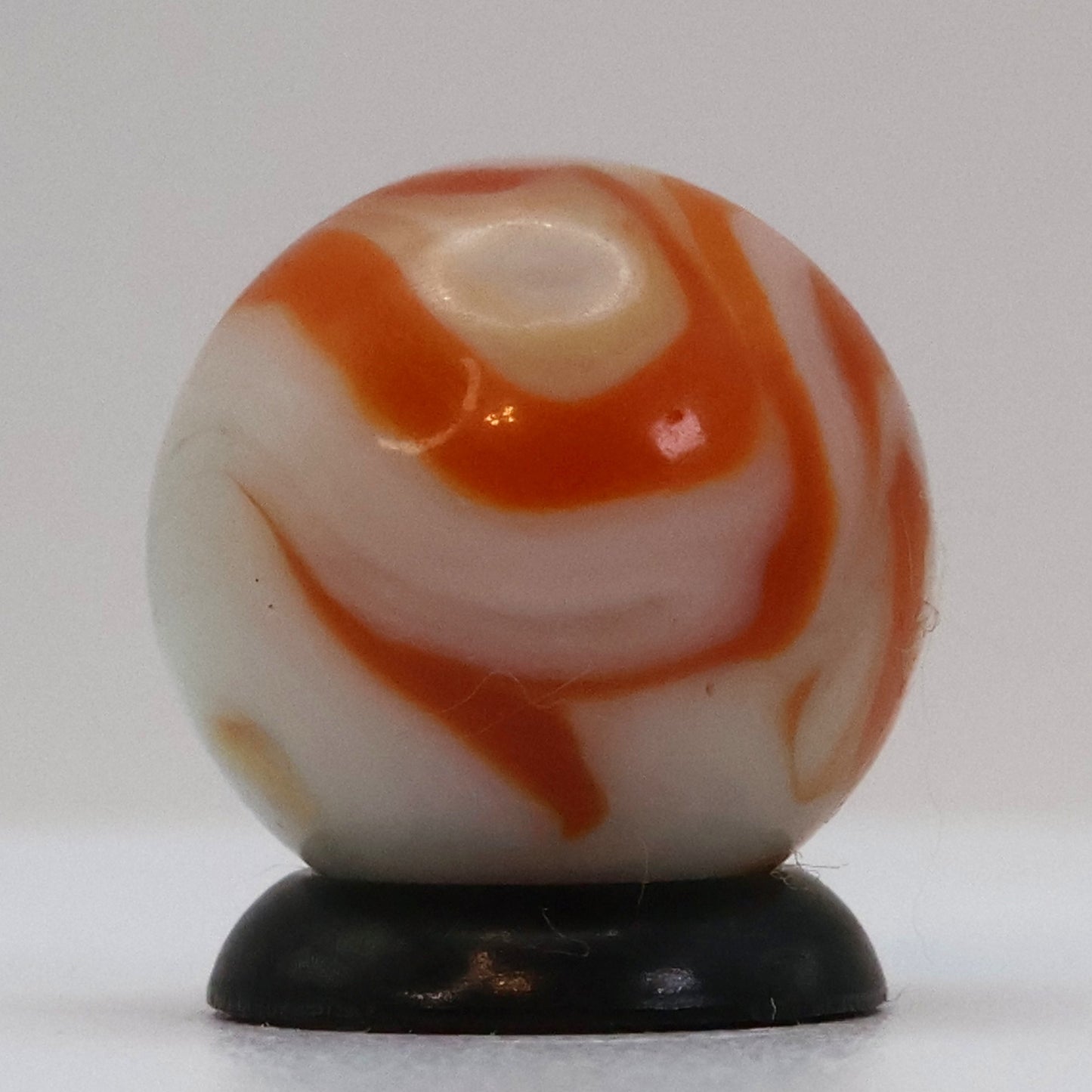 5/8" Swirl Marble Orange/ white/ tan M-