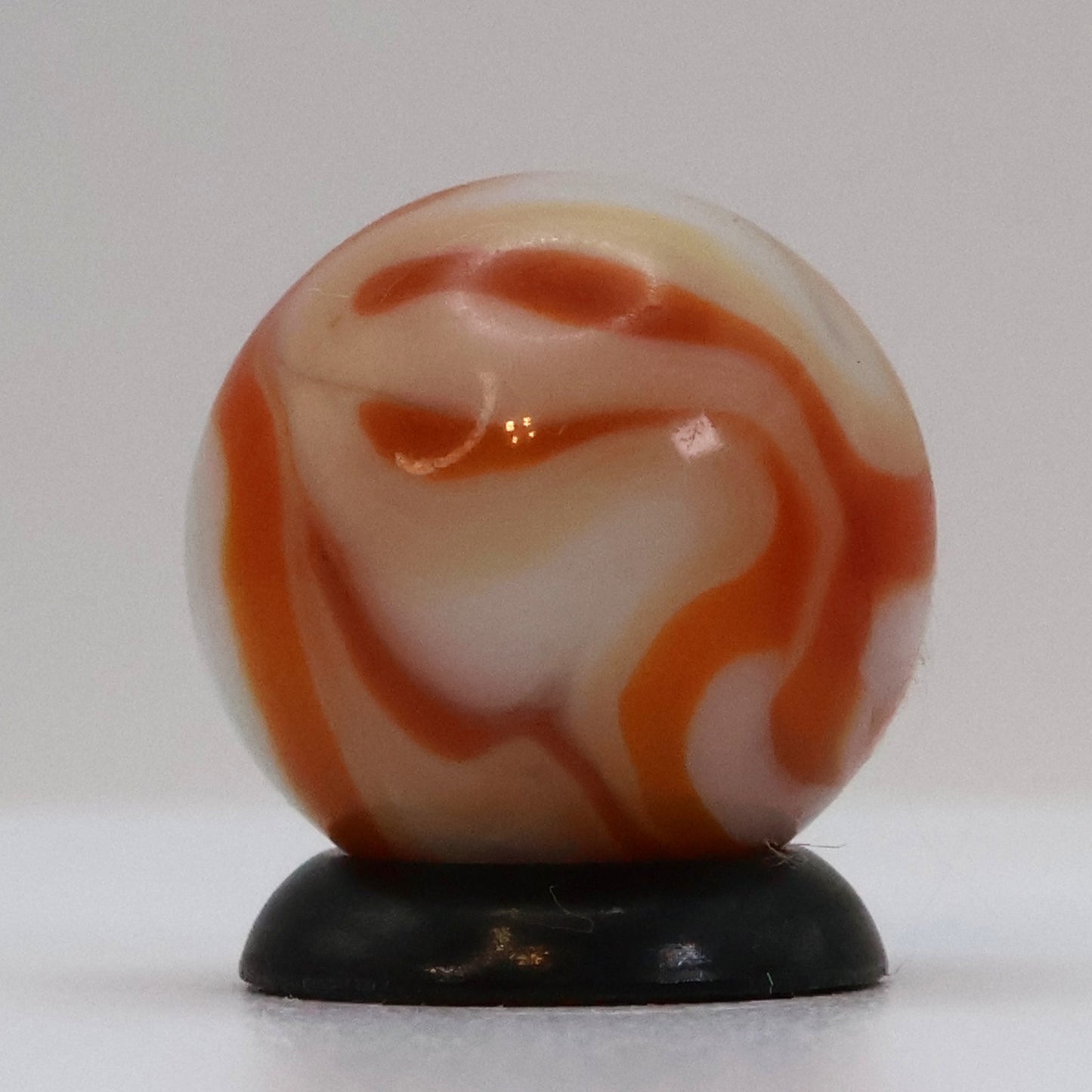 5/8" Swirl Marble Orange/ white/ tan M-
