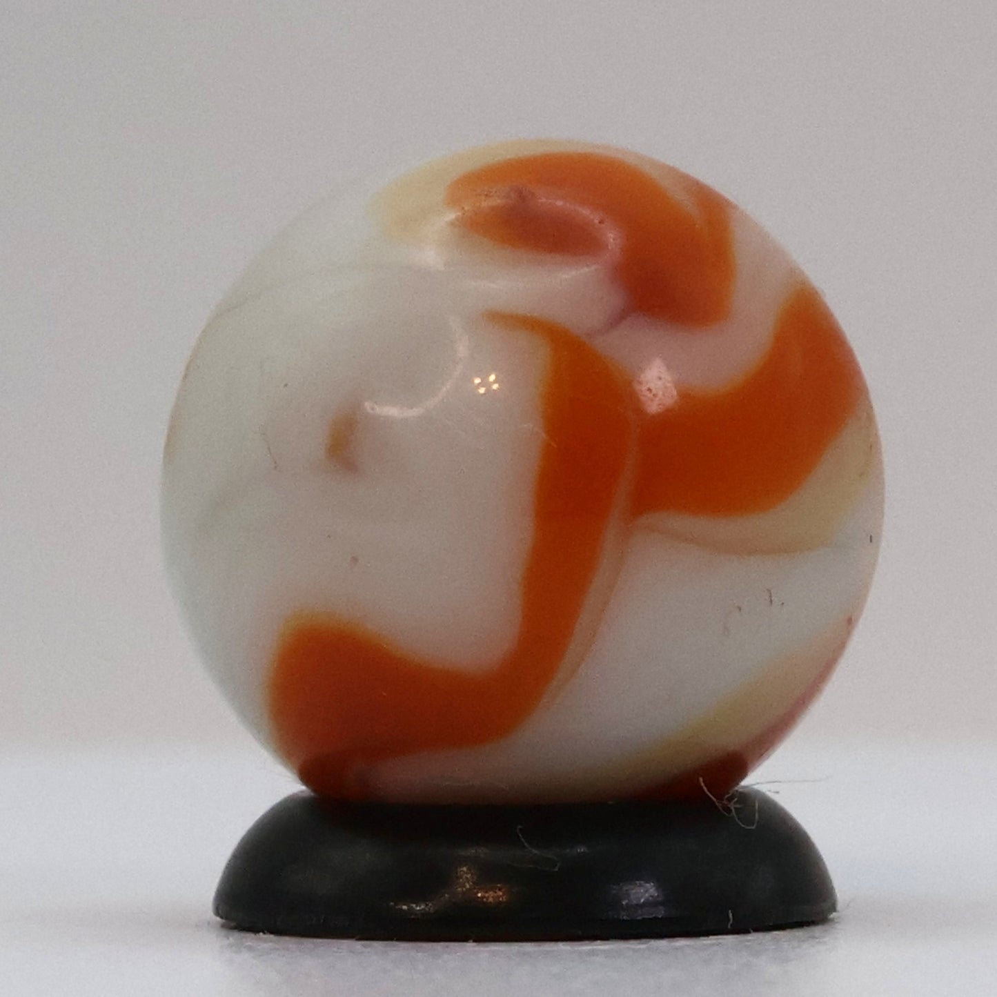 5/8" Swirl Marble Orange/ white/ tan M-
