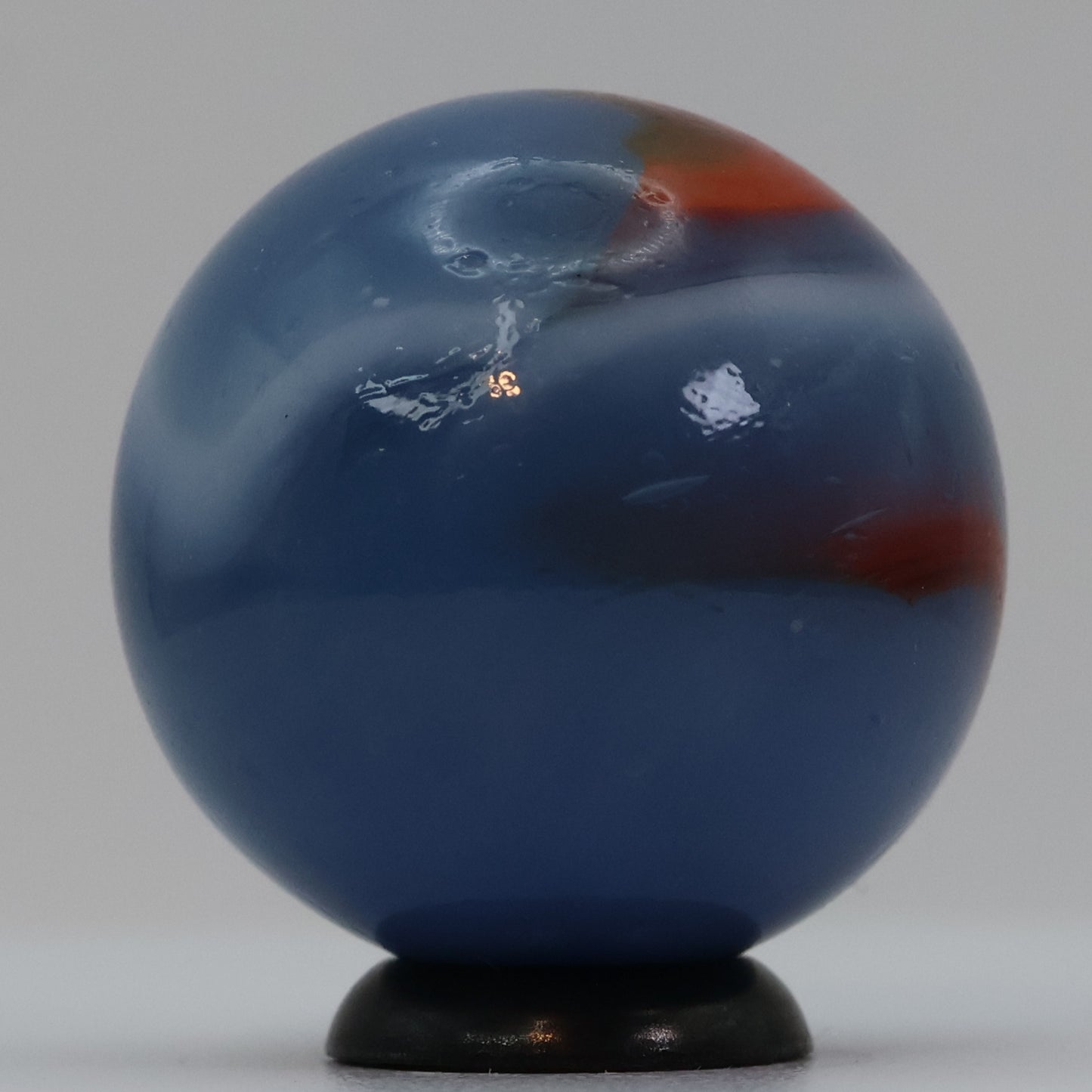 7/8" Peltier Rainbo Marble Blue White Orange Shooter NM+
