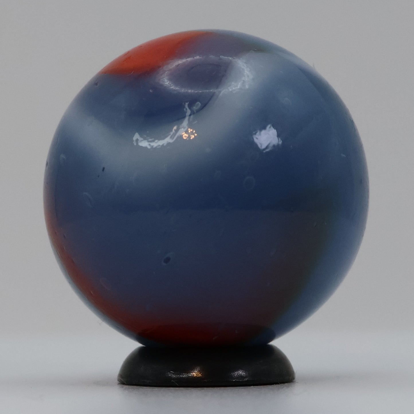 7/8" Peltier Rainbo Marble Blue White Orange Shooter NM+