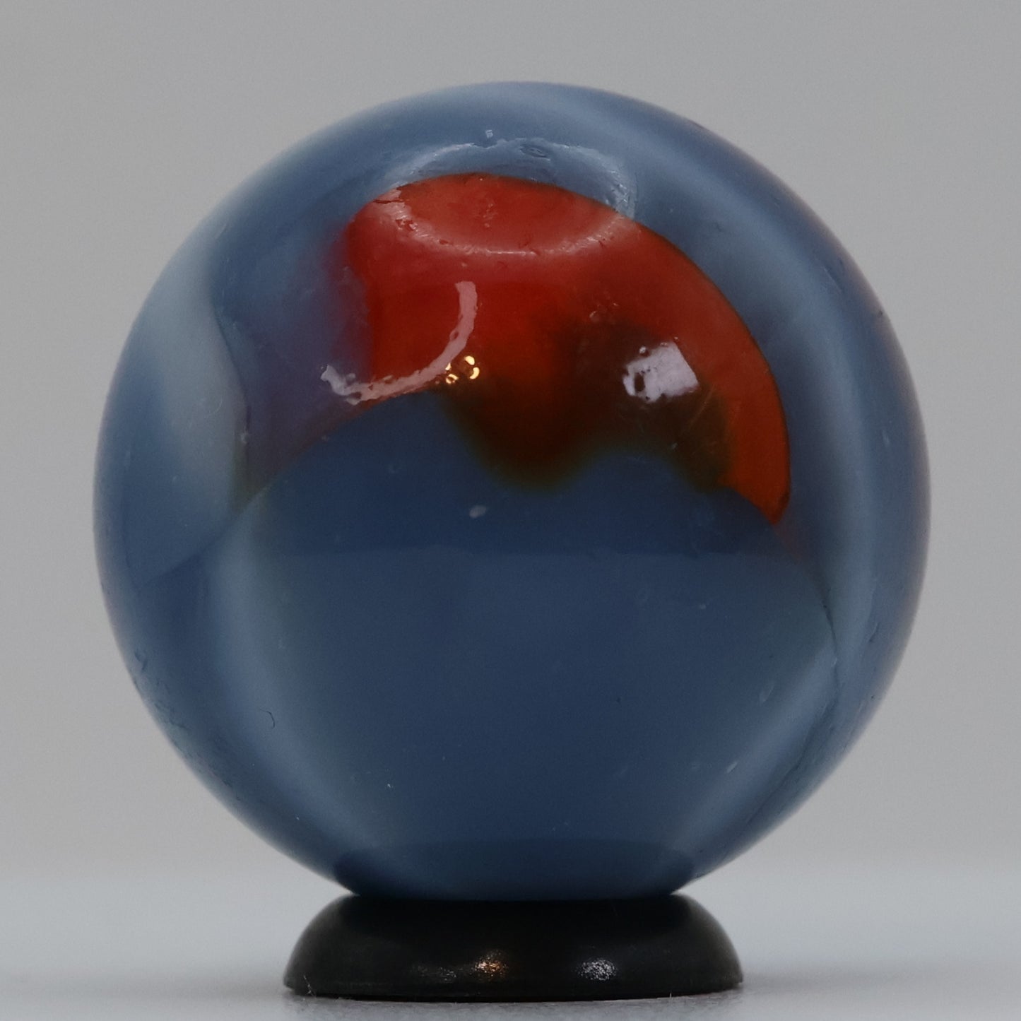 7/8" Peltier Rainbo Marble Blue White Orange Shooter NM+