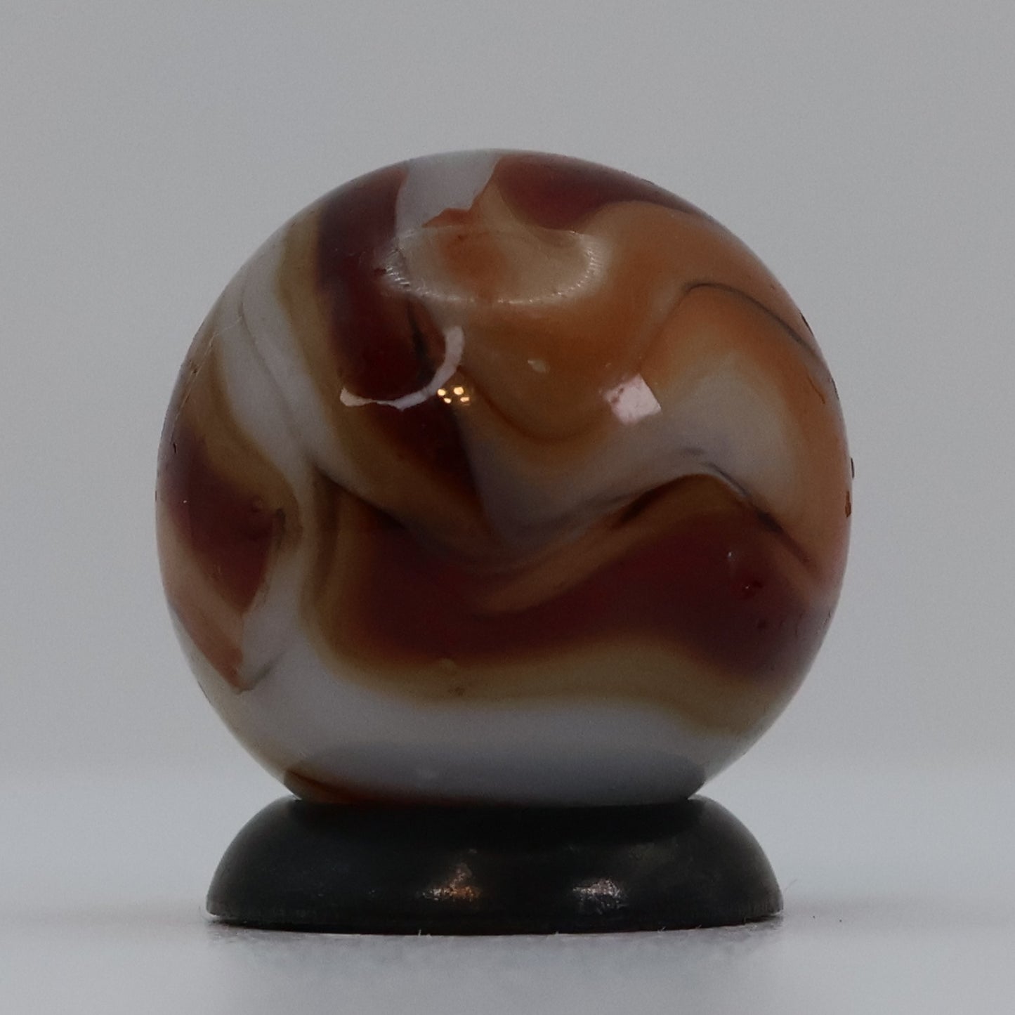 5/8" Swirl red & peach Marble NM+