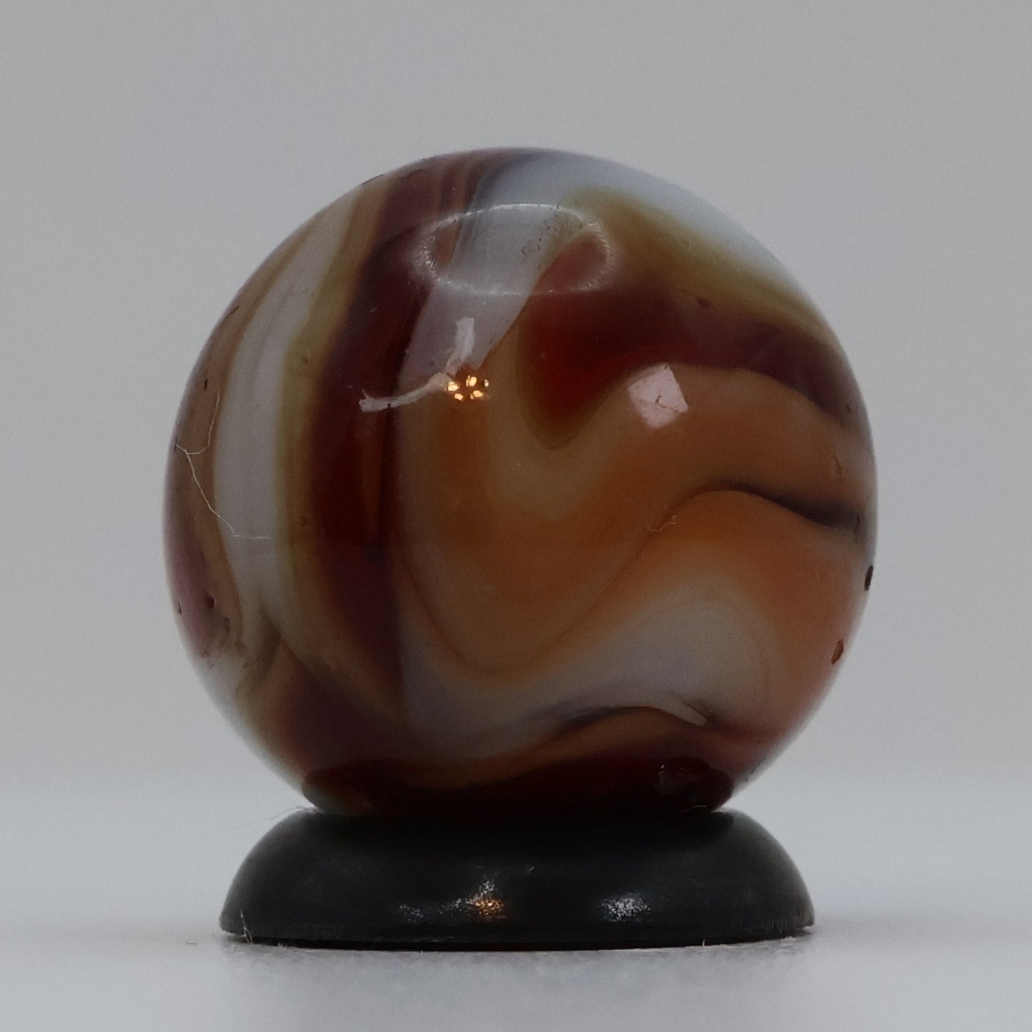 5/8" Swirl red & peach Marble NM+