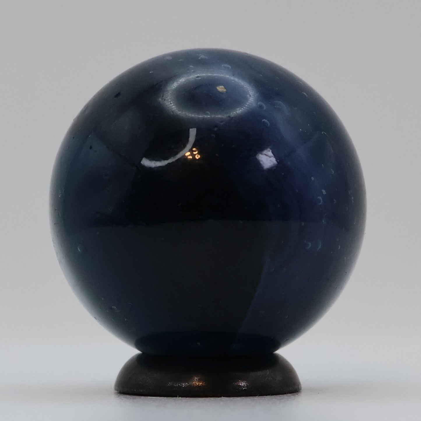 Gorgeous 7/8" Peltier Rainbo Marble NM+ Translucent Dark Blue