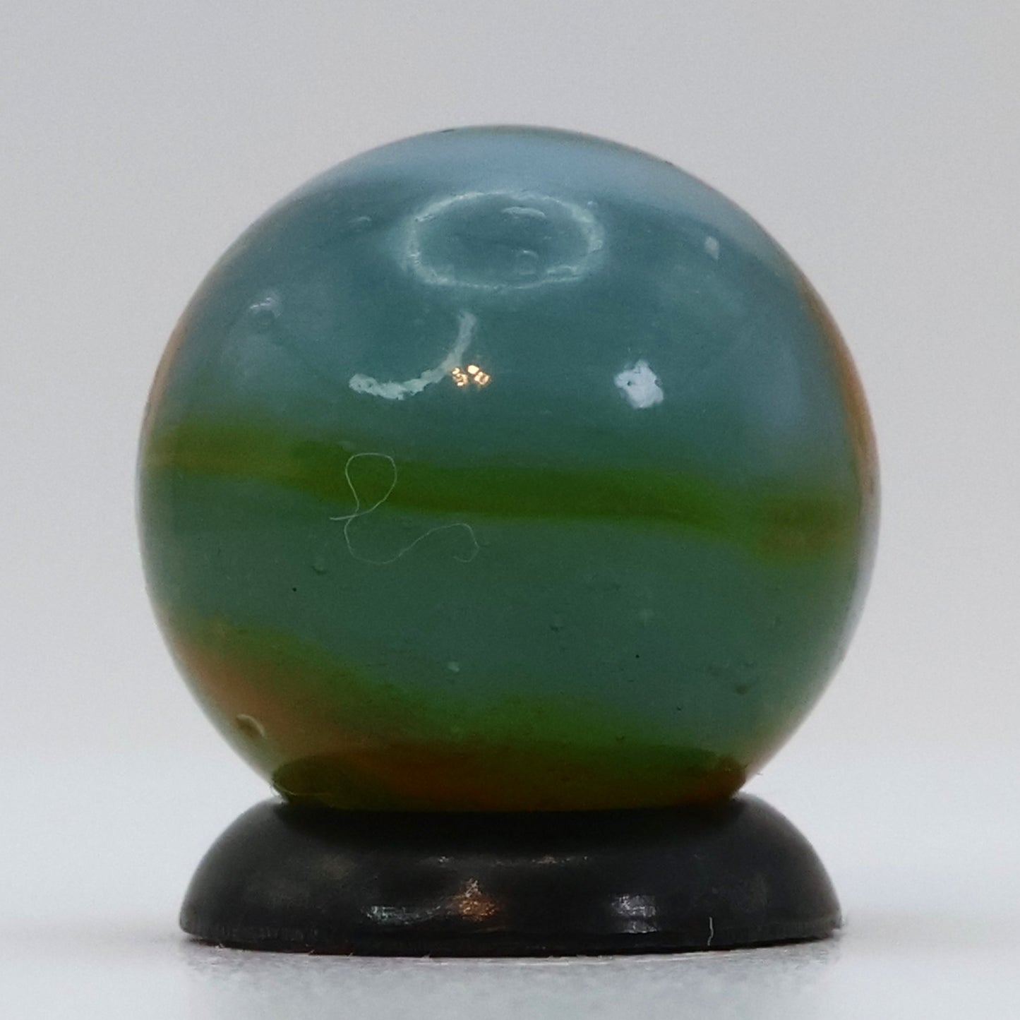 Peltier Rainbo Marble Blue Orange & White Clear Green Base NM+