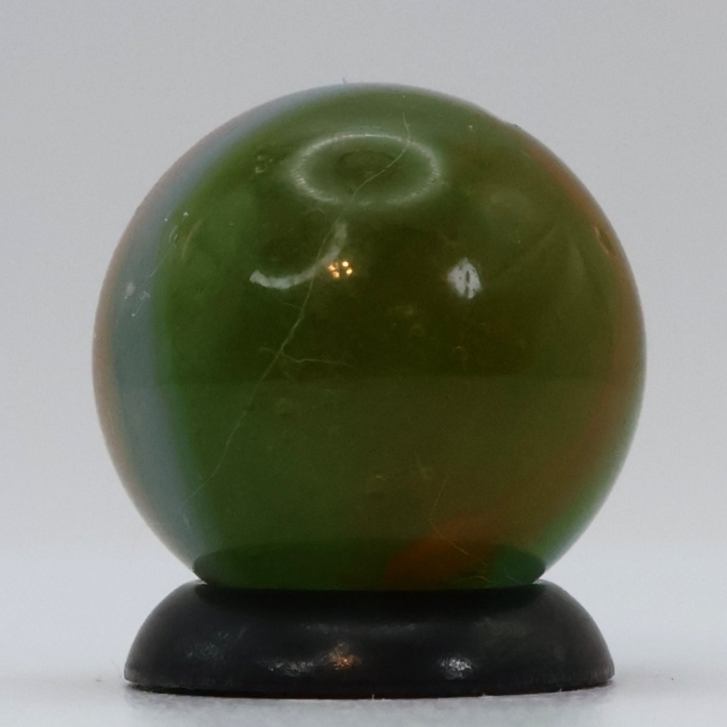Peltier Rainbo Marble Blue Orange & White Clear Green Base NM+