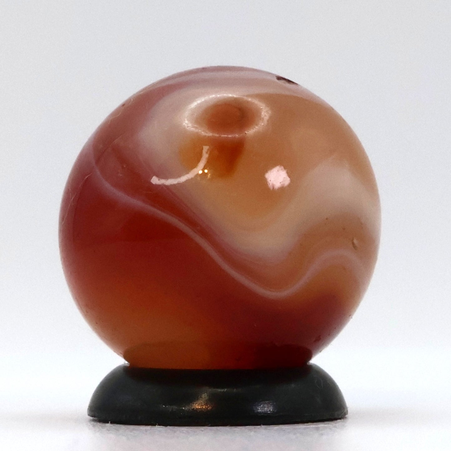 5/8" Akro Agate Carnelian Uranium NM