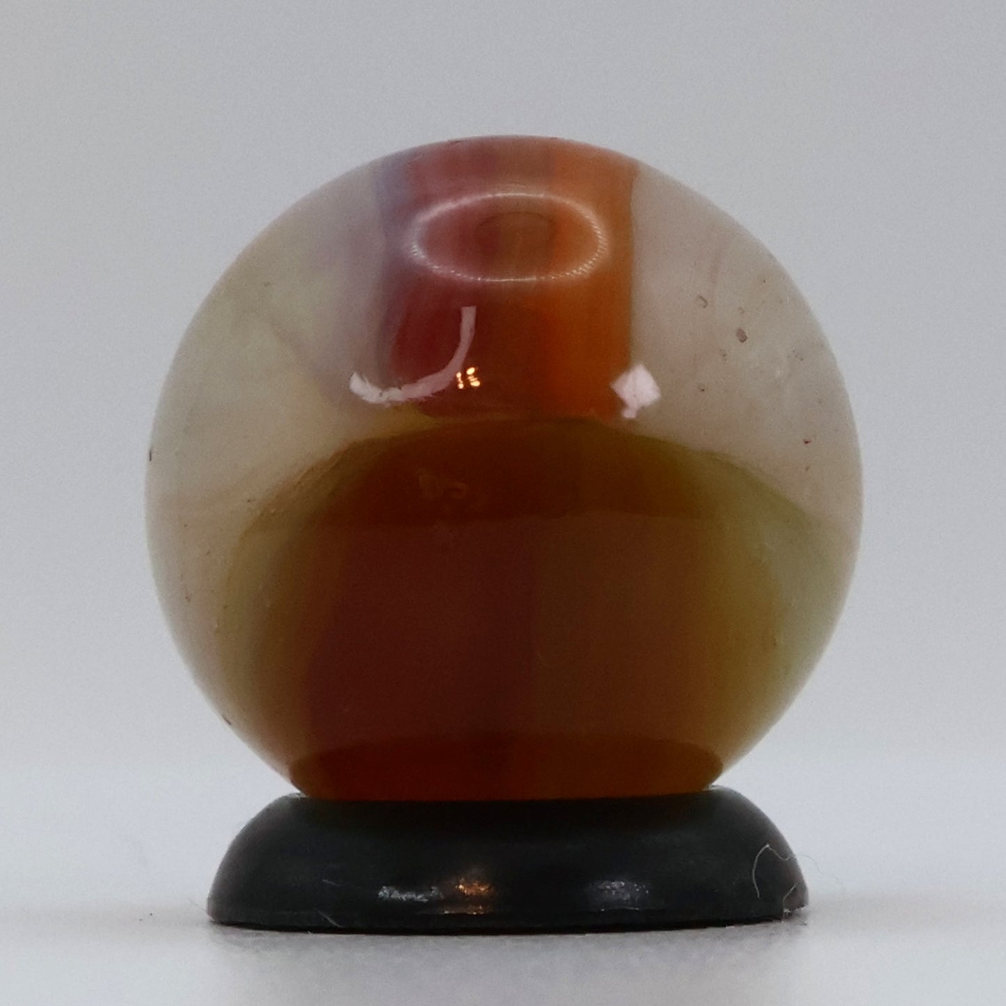 5/8" Vitro Agate Helmet Marble Gorgeous Colors! Manganese UV NM+