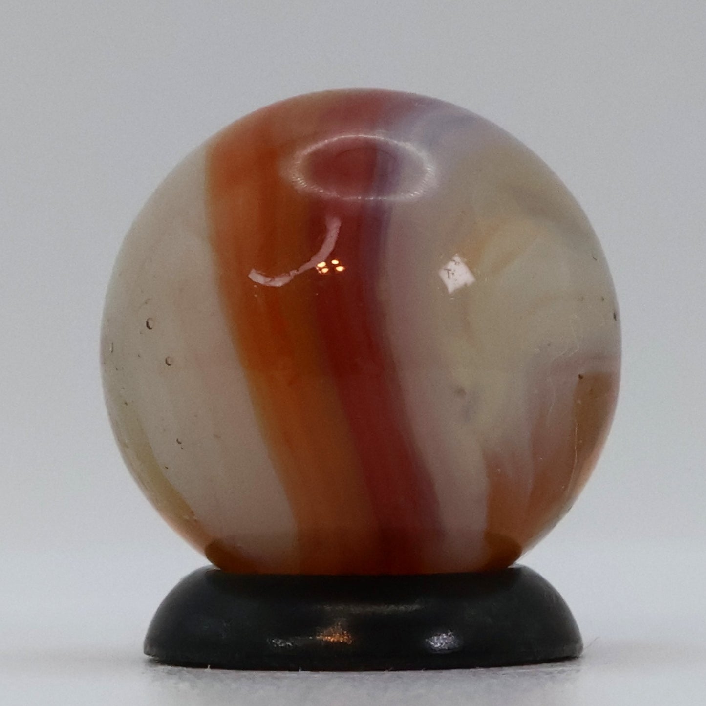 5/8" Vitro Agate Helmet Marble Gorgeous Colors! Manganese UV NM+