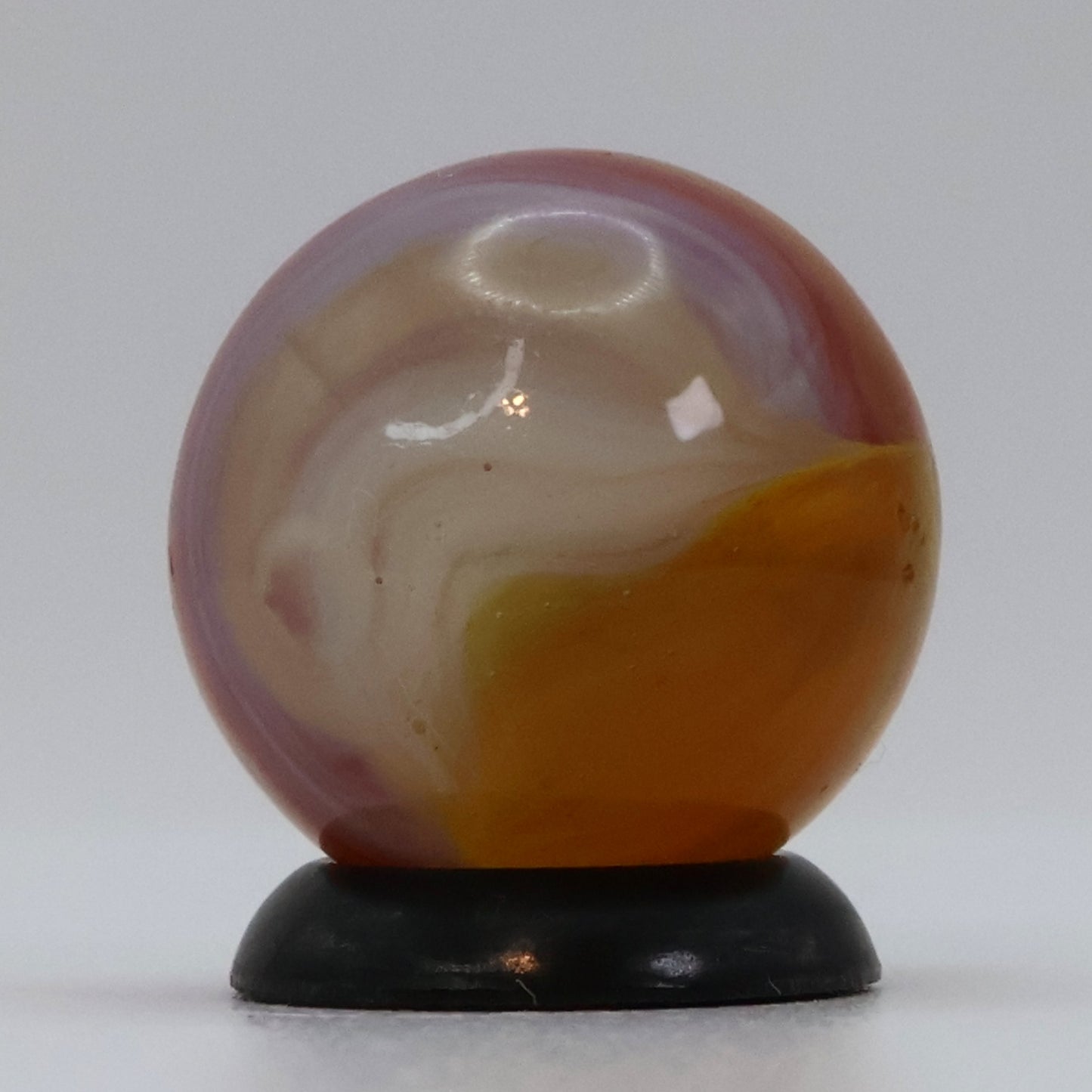 5/8" Vitro Agate Helmet Marble Gorgeous Colors! Manganese UV NM+