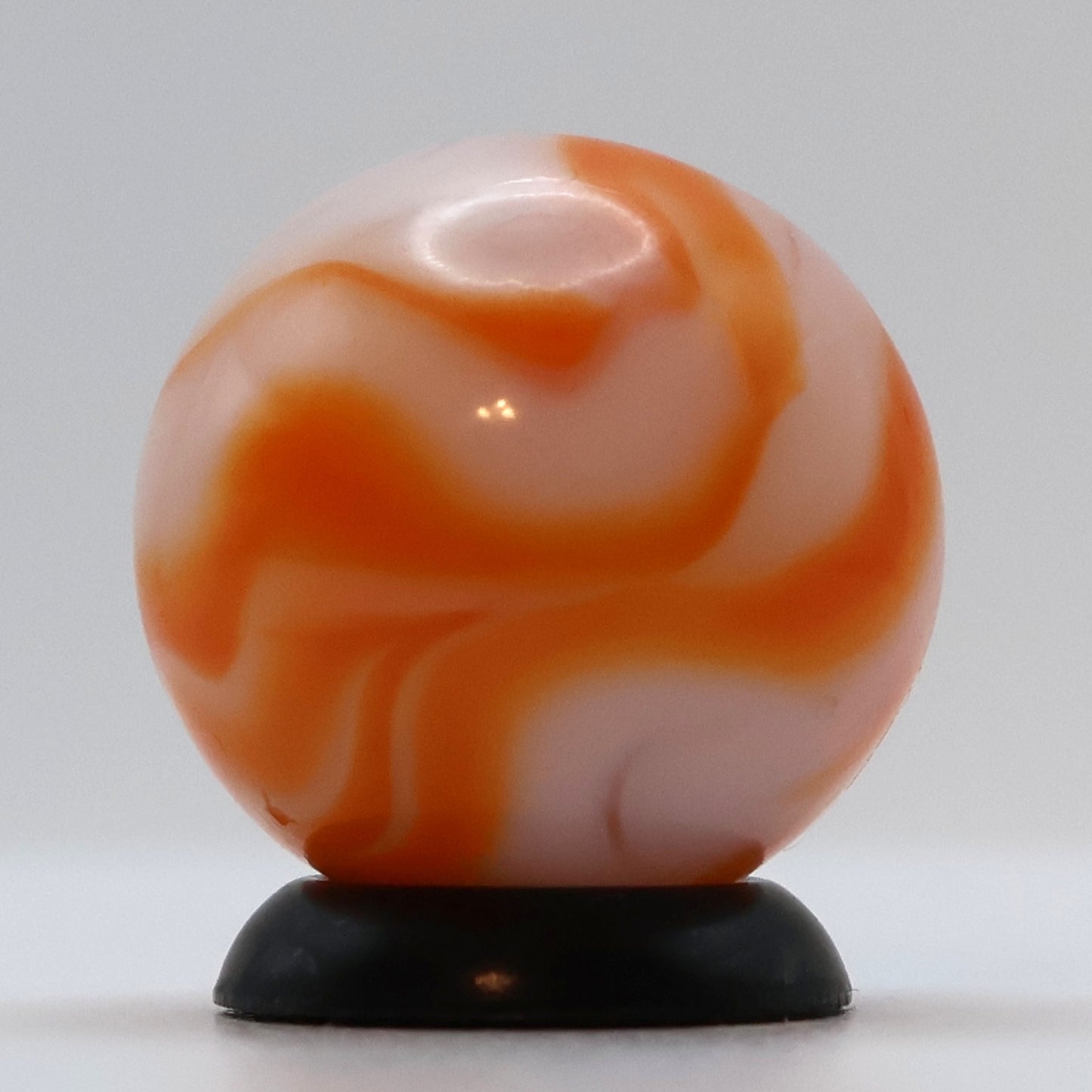 5/8" Swirl Marble Orange & White M-