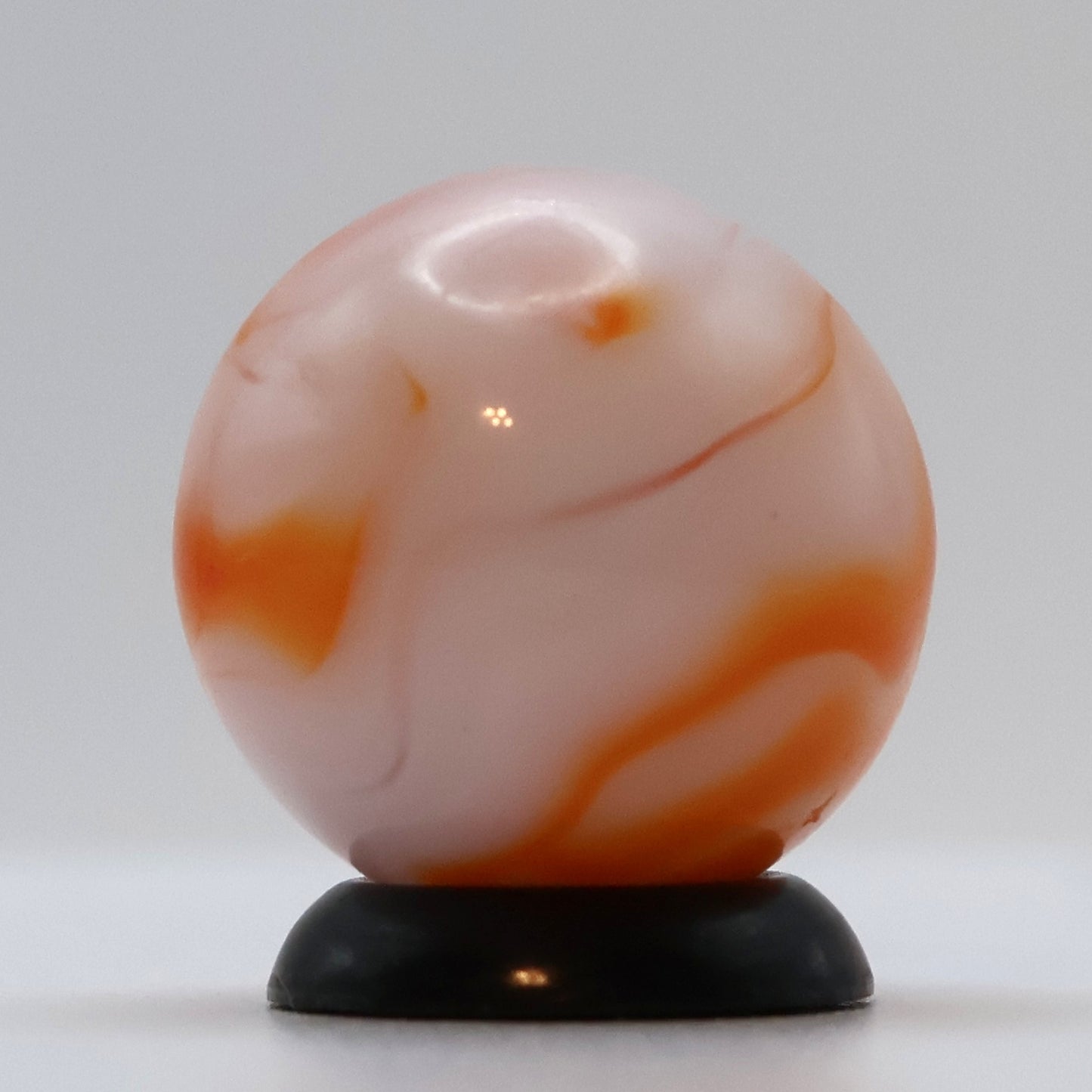 5/8" Swirl Marble Orange & White M-