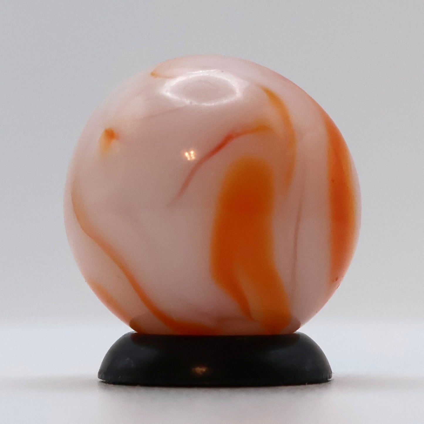 5/8" Swirl Marble Orange & White M-