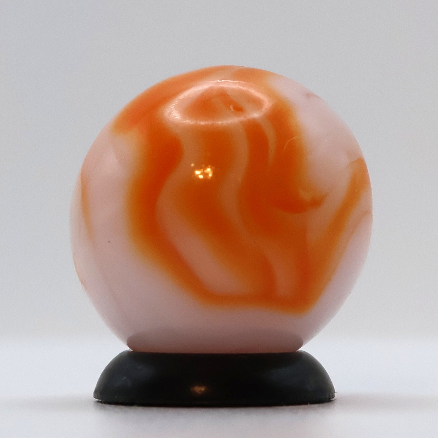 5/8" Swirl Marble Orange & White M-