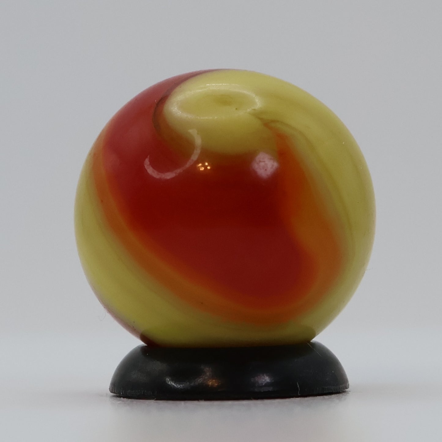 5/8" Akro Agate Special Corkscrew marble, Ketchup & Mustard M-