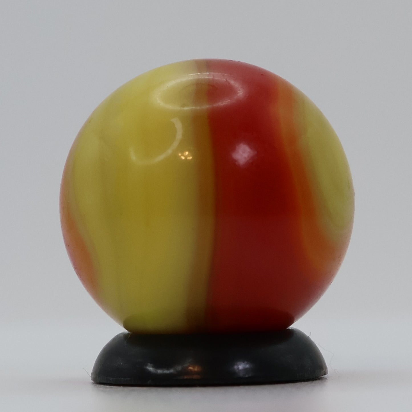 5/8" Akro Agate Special Corkscrew marble, Ketchup & Mustard M-