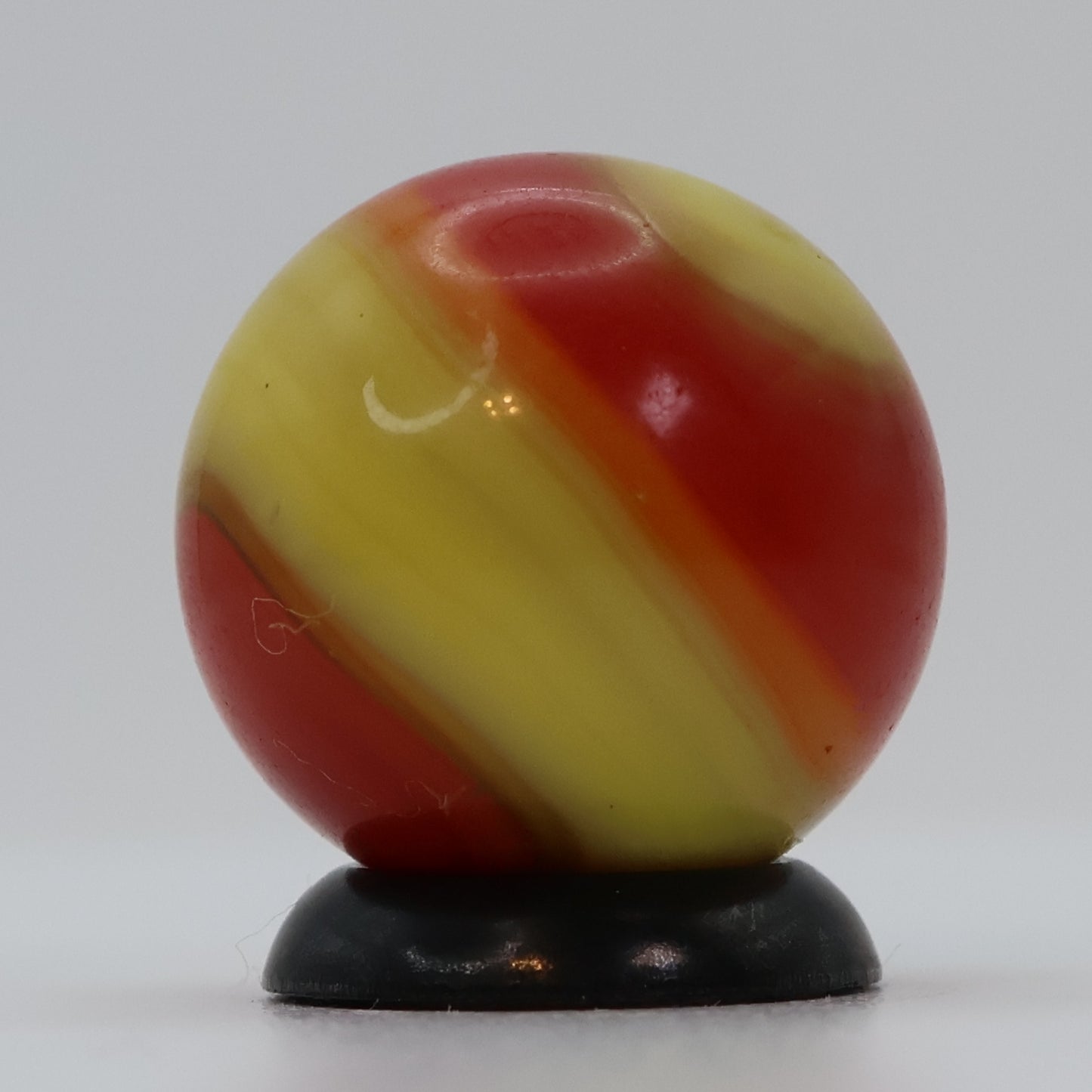 5/8" Akro Agate Special Corkscrew marble, Ketchup & Mustard M-