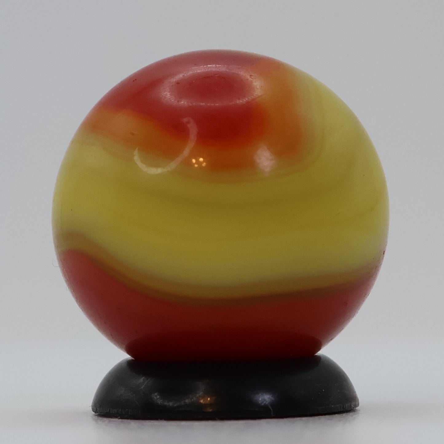 5/8" Akro Agate Special Corkscrew marble, Ketchup & Mustard M-
