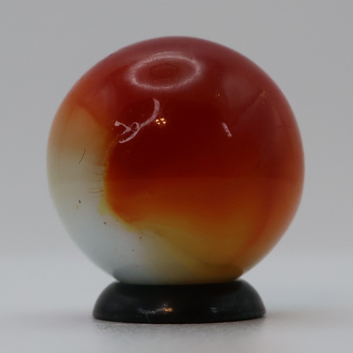 3/4" Akro Agate Patch Marble, Red & White