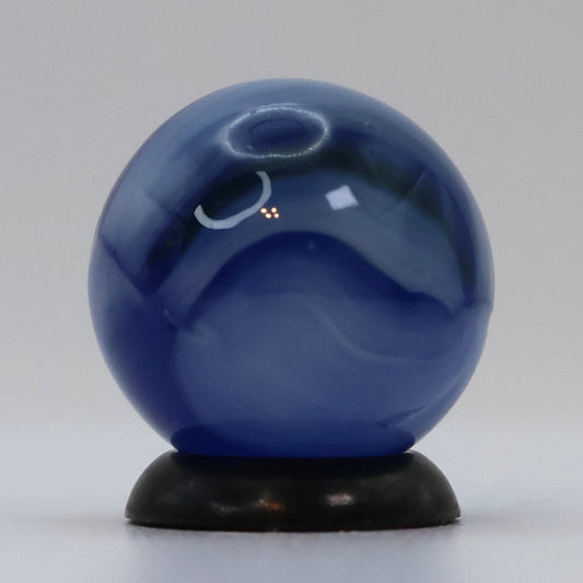 11/16" Alley Agate? Flame Marble translucent & blue NM+