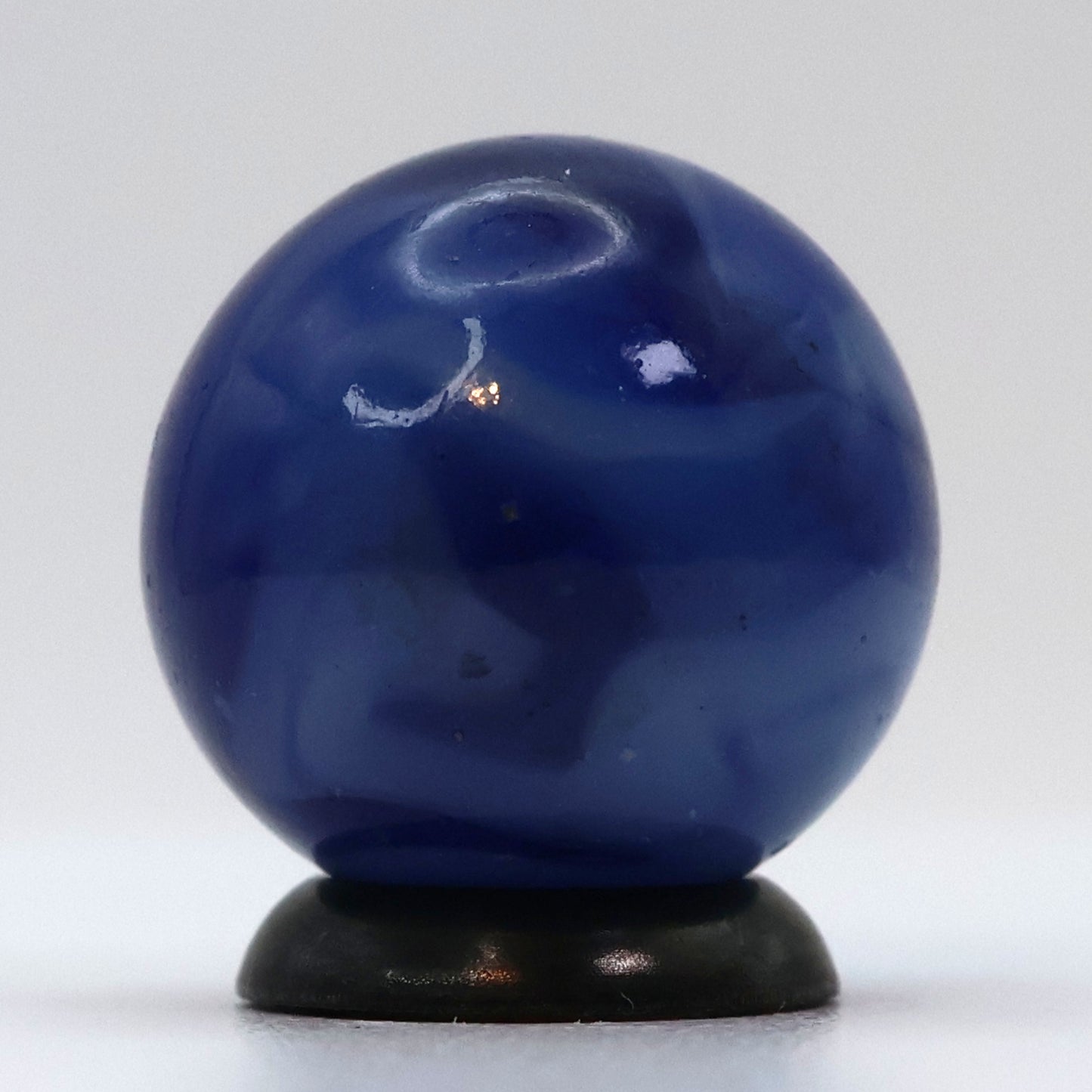 11/16" Alley Agate? Flame Marble translucent & blue NM+