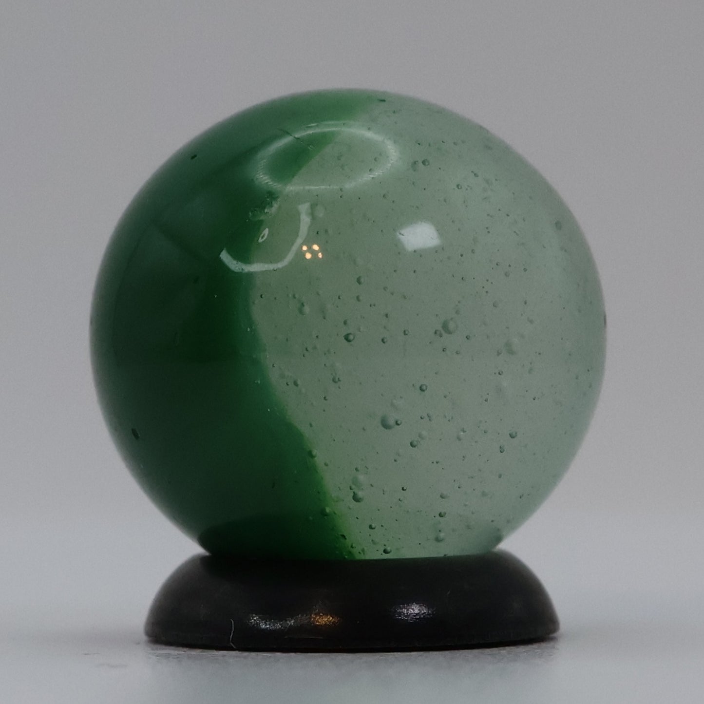 5/8" Akro Agate Mossy Deep Forest Green Patch Marble AV NM+