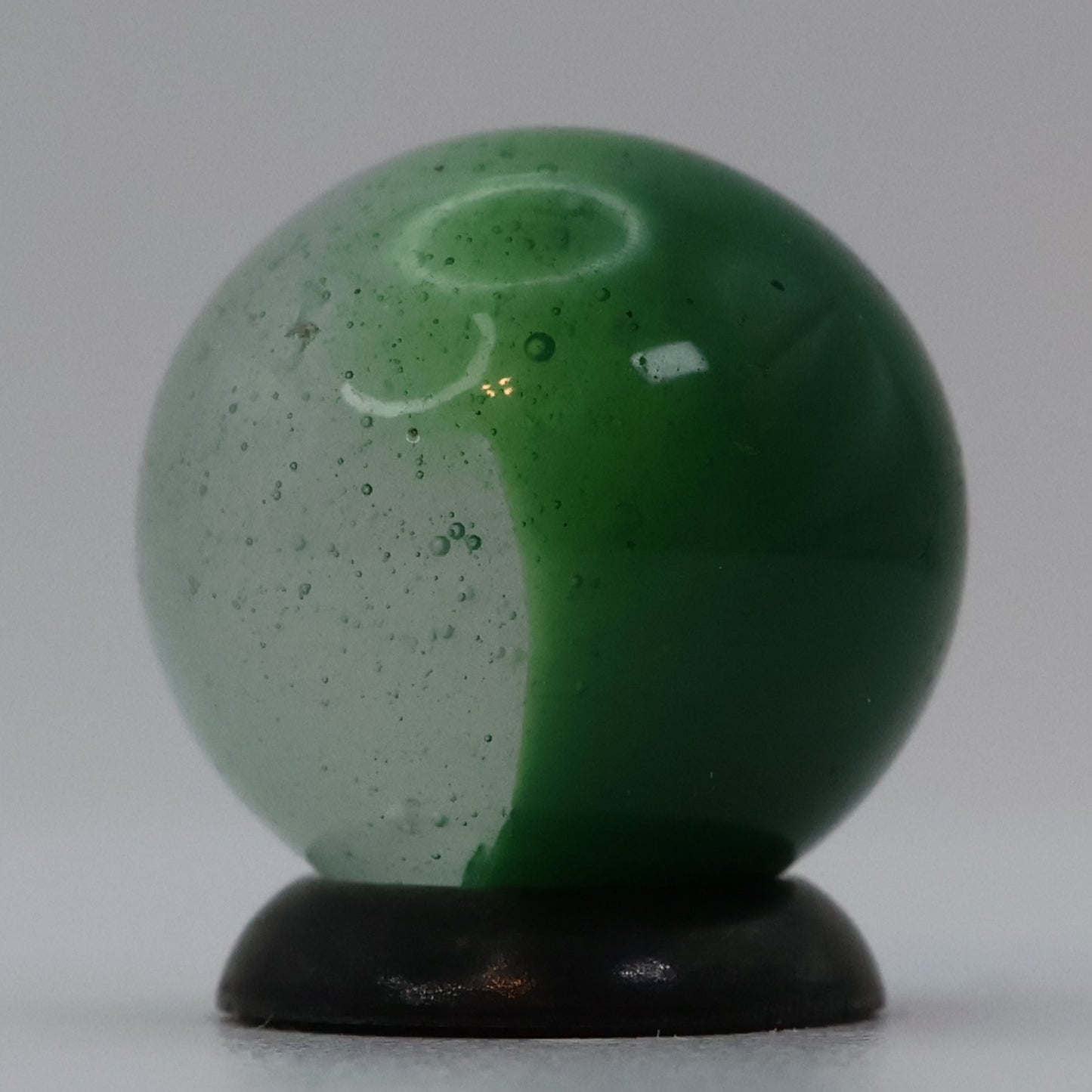 5/8" Akro Agate Mossy Deep Forest Green Patch Marble AV NM+