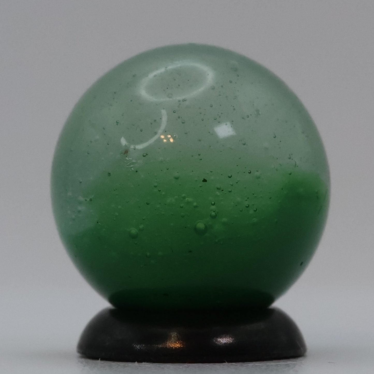5/8" Akro Agate Mossy Deep Forest Green Patch Marble AV NM+