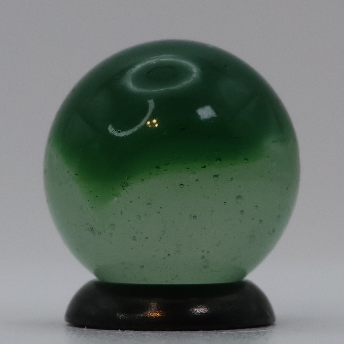 5/8" Akro Agate Mossy Deep Forest Green Patch Marble AV NM+