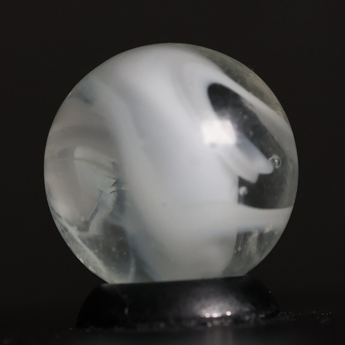 5/8" White Slag Marble MINT