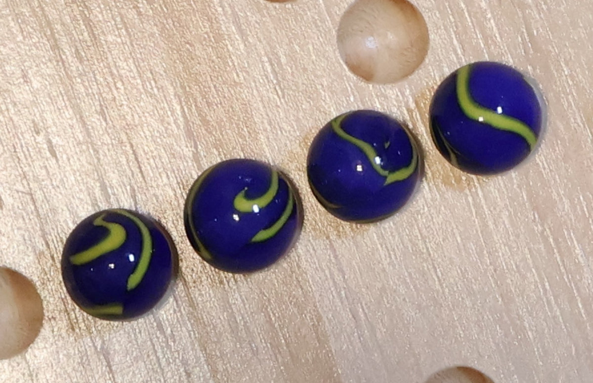4pk 5/8" Vacor De Mexico "Dark Van Gogh" Marbles MINT