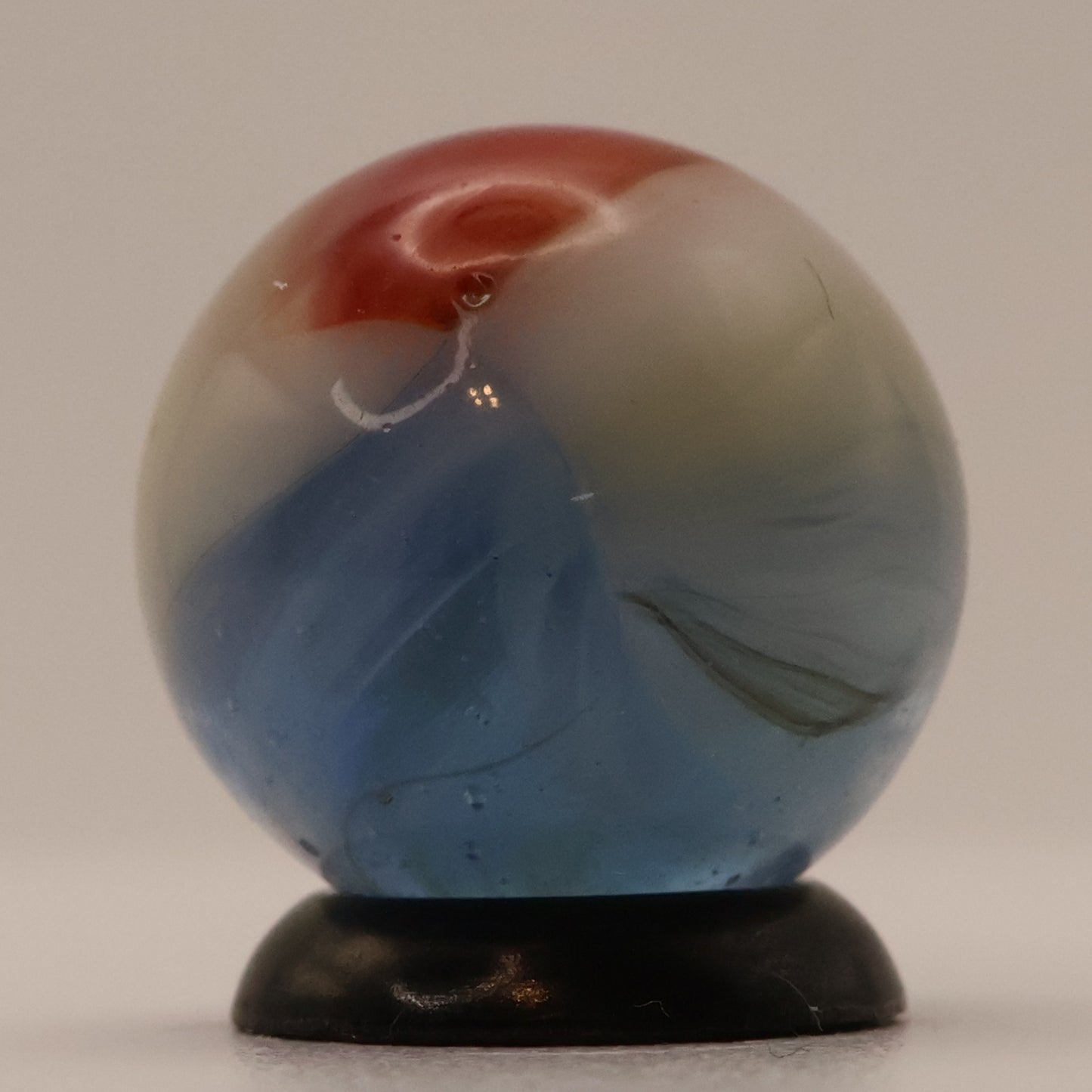 5/8" Vitro Agate Helmet Marble Blue NM+