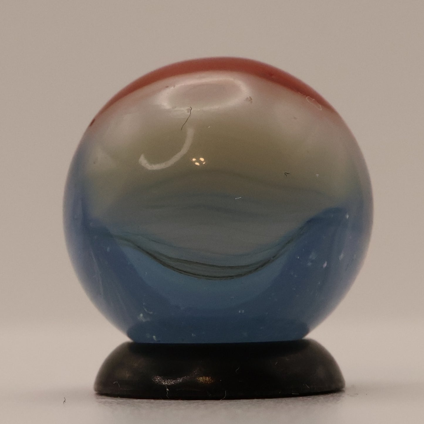 5/8" Vitro Agate Helmet Marble Blue NM+