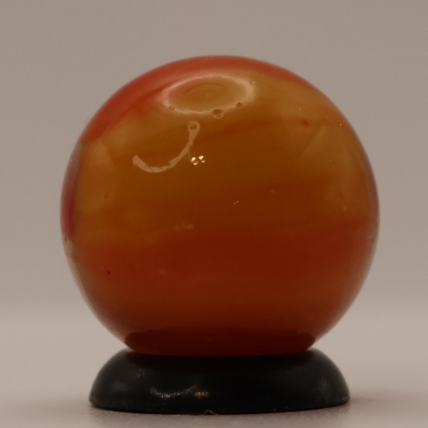 5/8" Akro Agate Patch Marble Orange & Red NM+