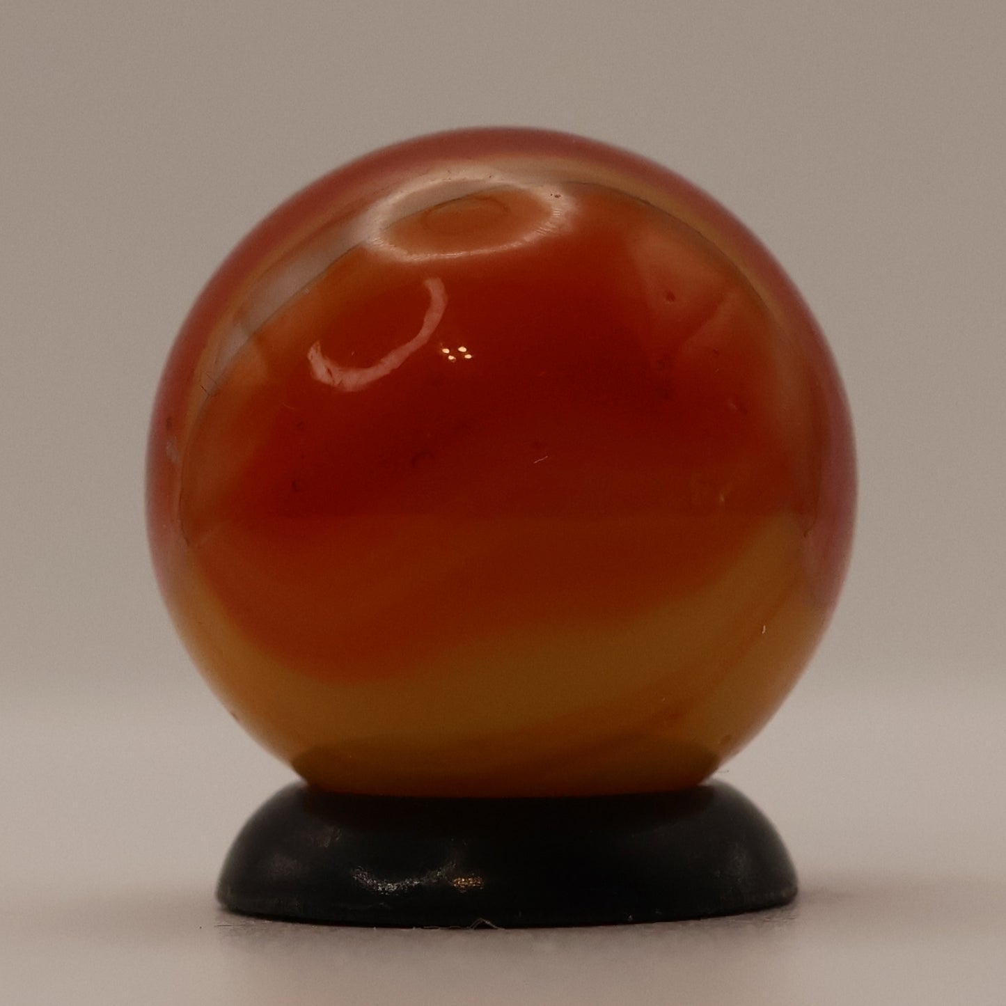 5/8" Akro Agate Patch Marble Orange & Red NM+