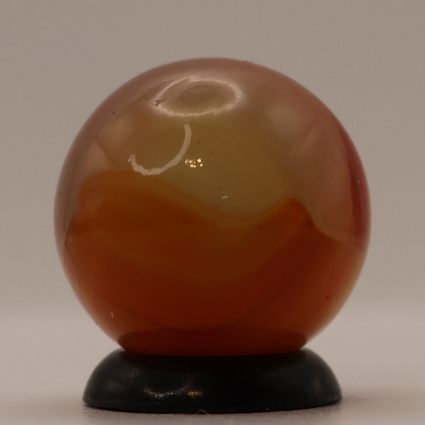 5/8" Akro Agate Patch Marble Orange & Red NM+