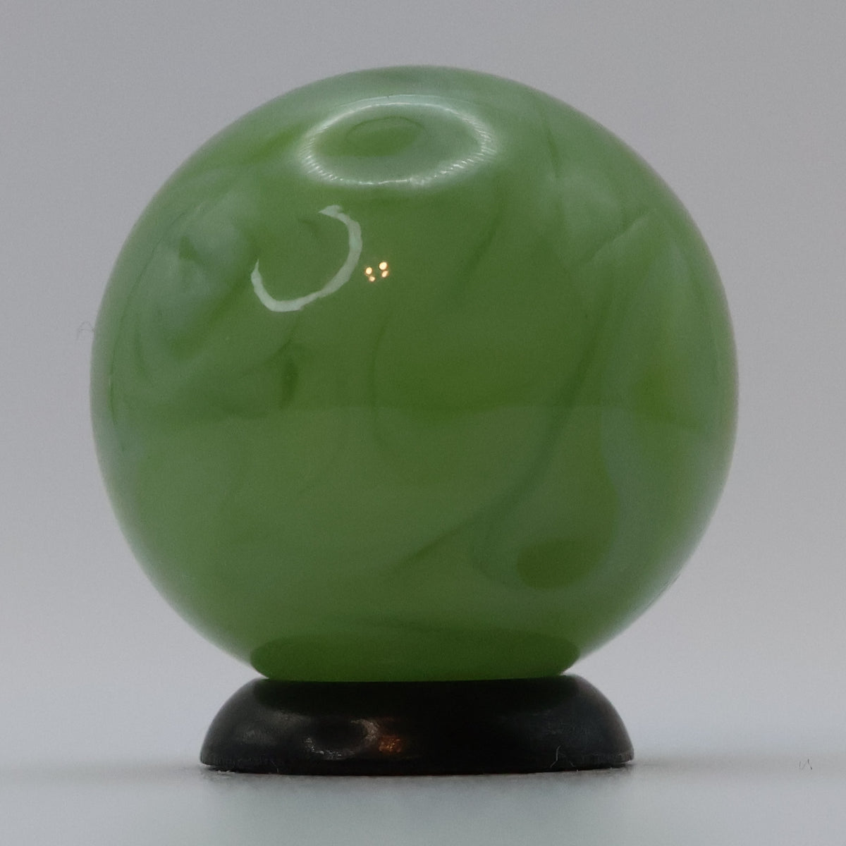 3/4" Translucent Green Swirl Marble Busy Pattern - Pink UV! MINT