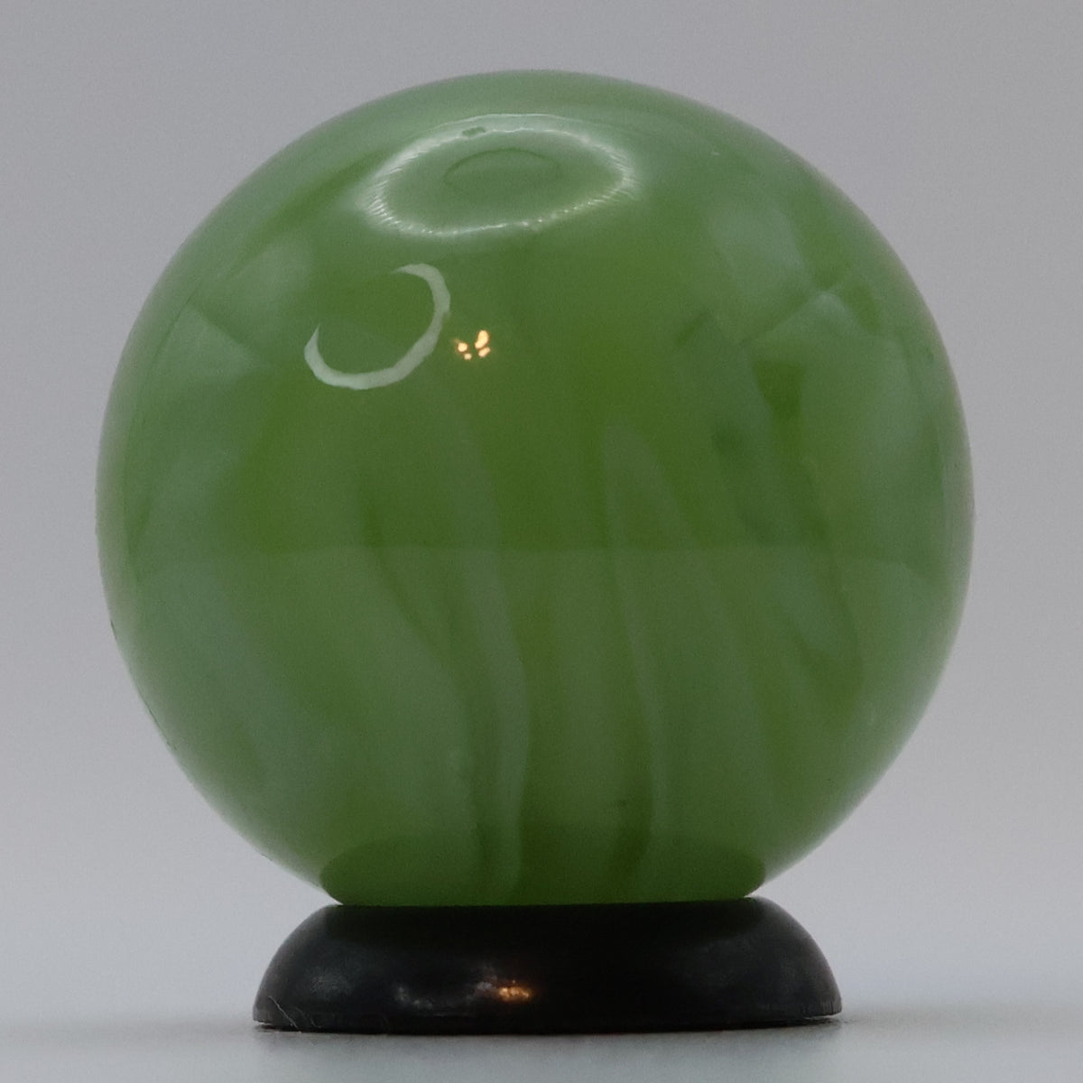 3/4" Translucent Green Swirl Marble Busy Pattern - Pink UV! MINT