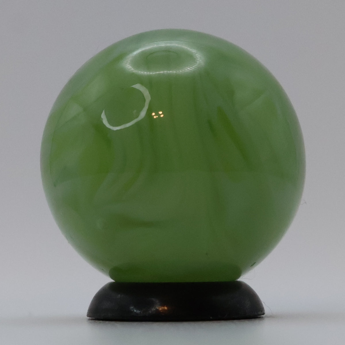 3/4" Translucent Green Swirl Marble Busy Pattern - Pink UV! MINT