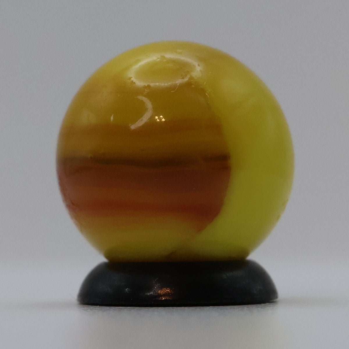 5/8" Akro Agate Patch Marble yellow & orange NM+