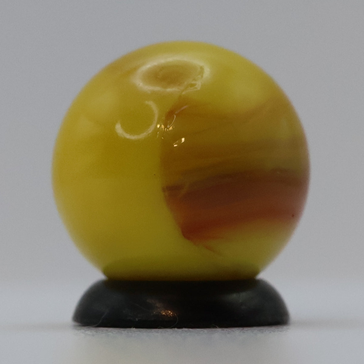 5/8" Akro Agate Patch Marble yellow & orange NM+