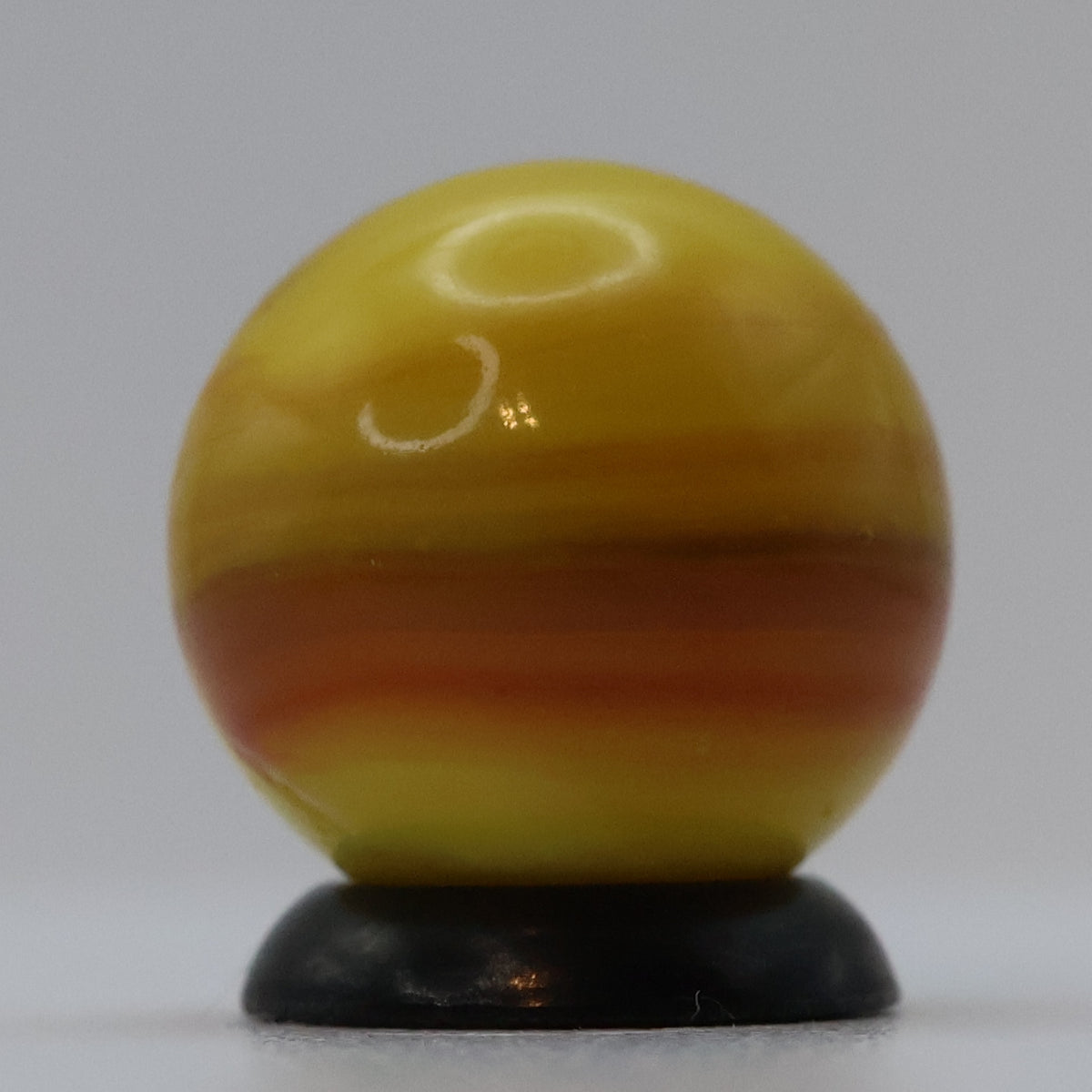 5/8" Akro Agate Patch Marble yellow & orange NM+