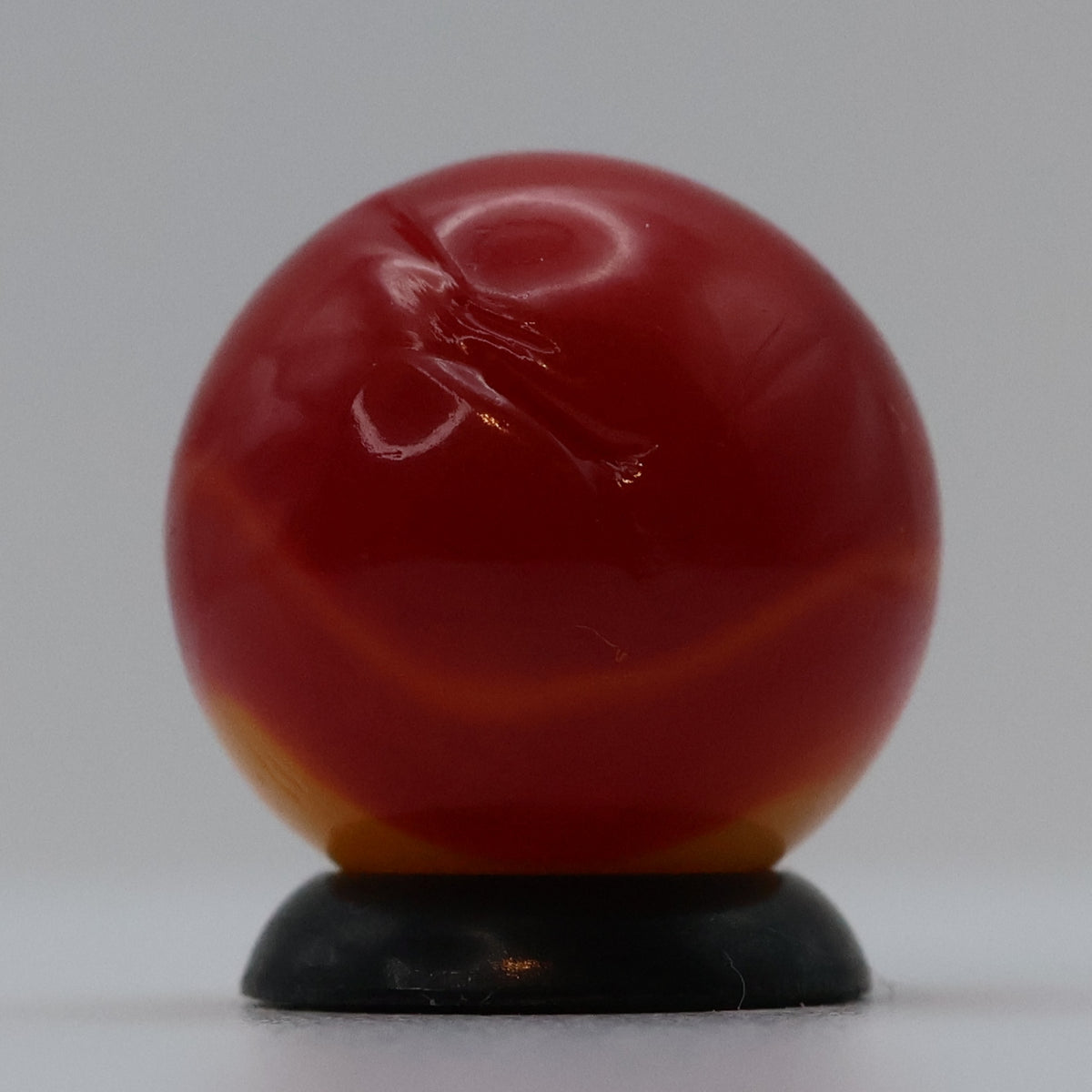 5/8"  Akro Agate Royal Patch? Marble Red & Orange NM+
