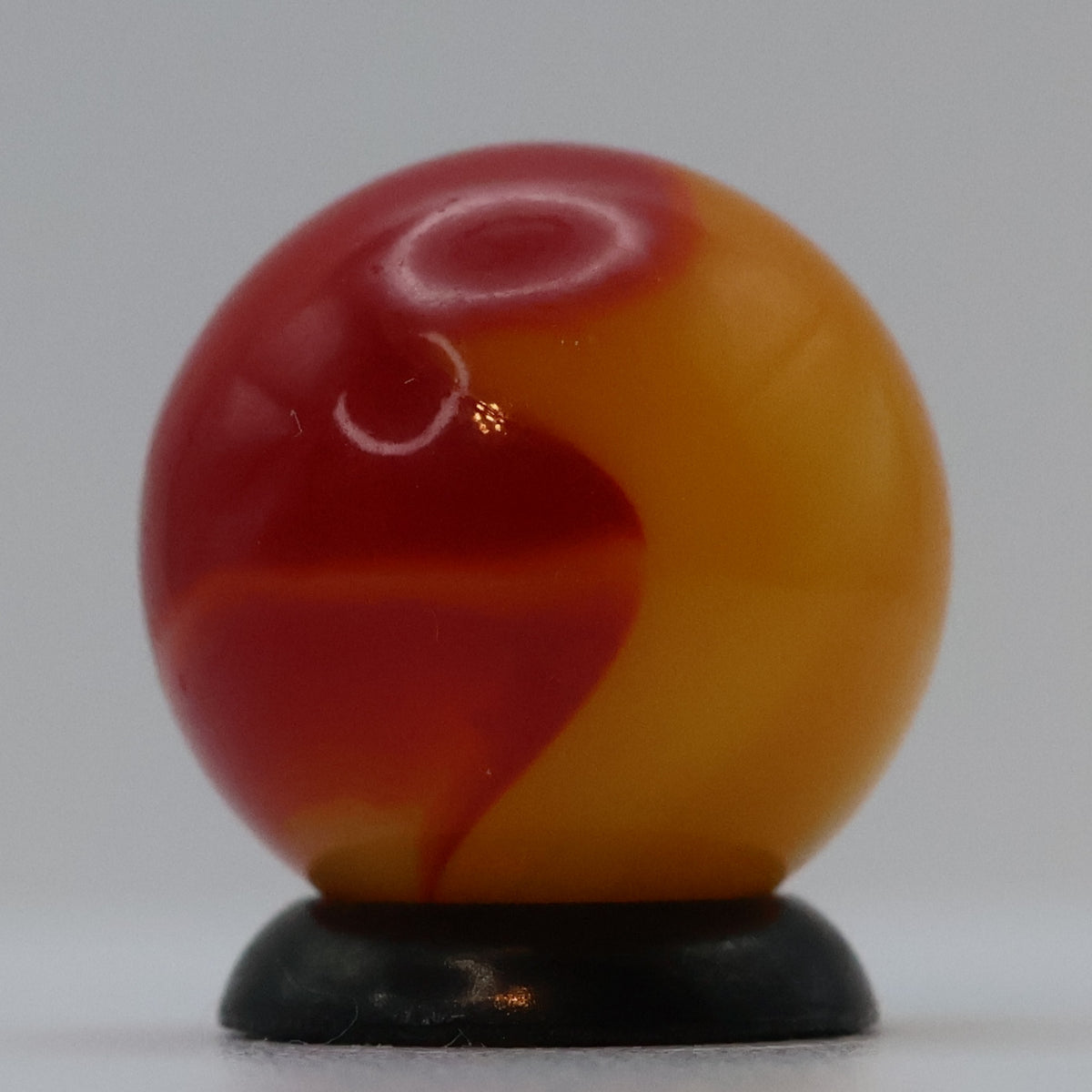 5/8"  Akro Agate Royal Patch? Marble Red & Orange NM+
