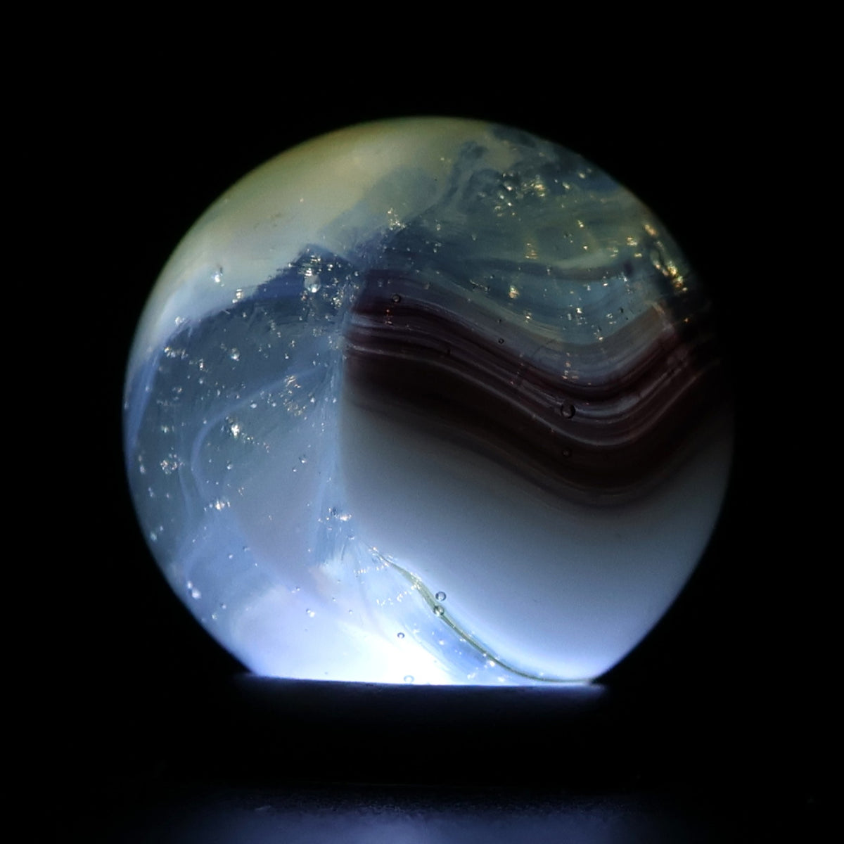 5/8" Vitro Agate Tri-Lite Marble UV MINT